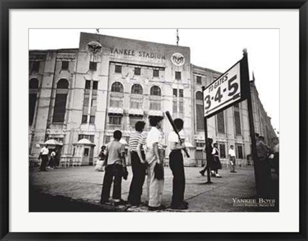 Framed Art Yankee Boys, Yankee Stadium, Bronx NY - Iconic Baseball for Your Home & Office